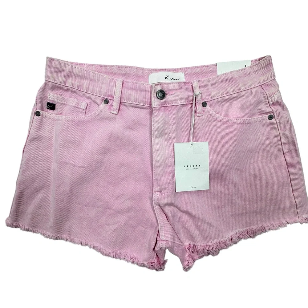 Kancan Octavia High Rise Shorts in Hot Pink Size Large / 32 NWT